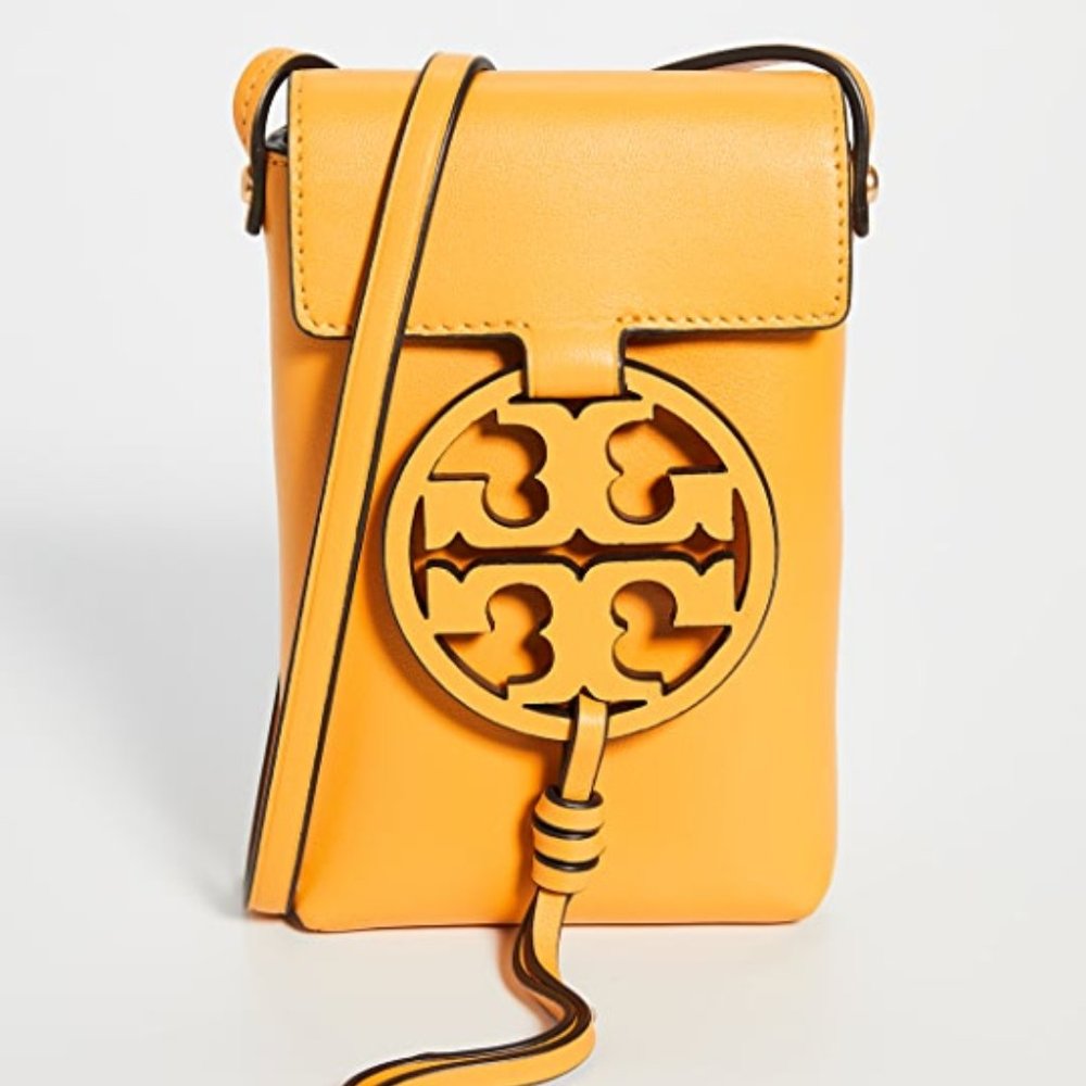 TORY BURCH Miller Phone Crossbody Bag Deep Daffodil - Picture 1 of 8
